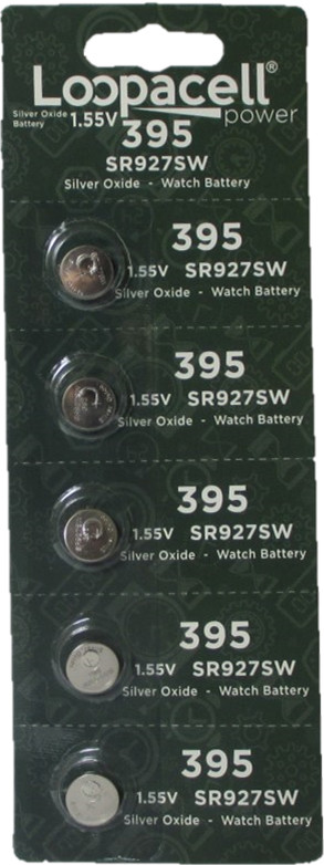 Loopacell 395 / 399 Silver Oxide 5 Batteries (SR927W / SR927SW)
