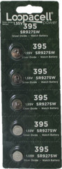 Loopacell 395 / 399 Silver Oxide 5 Batteries (SR927W / SR927SW)
