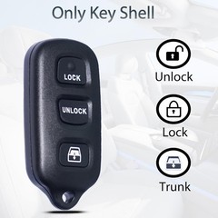 3+1 Button Key Fob Remote Shell Replacement Case Fits 1999–2009 4Runner Sequoia