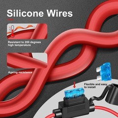 2 Pack 12 AWG Inline Fuse Holder 11.8 Inch 12V ATC/ATO Blade Fuse Holder with…