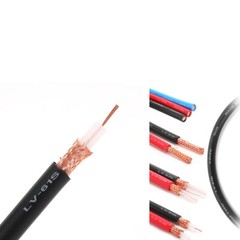 BLACK/BLUE/RED HD-SDI SATELLITE FREESAT DIGITAL TV AERIAL COAX CABLE COAXIAL
