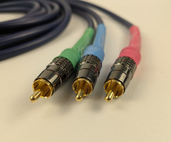 Audio Magic Xstream Silver Component Video RCA Connectors 3 Cables 2m 6.5 Feet