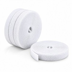 StarTech 4-pack 15ft [4.6m] Hook and Loop Roll, 0.5in Wide, White, Cut-to-Size