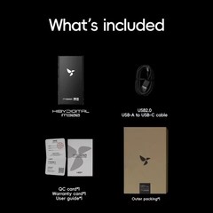 Hiby Digital M300 Android DAP Player Black touchscreen display 128 GB 4GB RAM