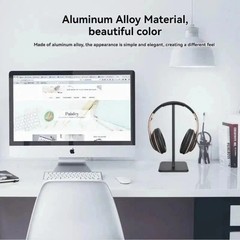 Universal Headphone Stand Aluminum Alloy Desk Headset Holder for Gaming Office