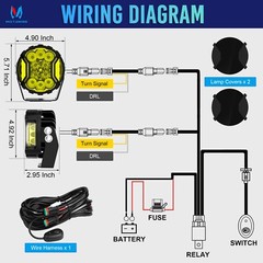 MICTUNING 5 inch 4″ LED Work Light LED Pods Spot Flood Offroad Driving Fog Lamps