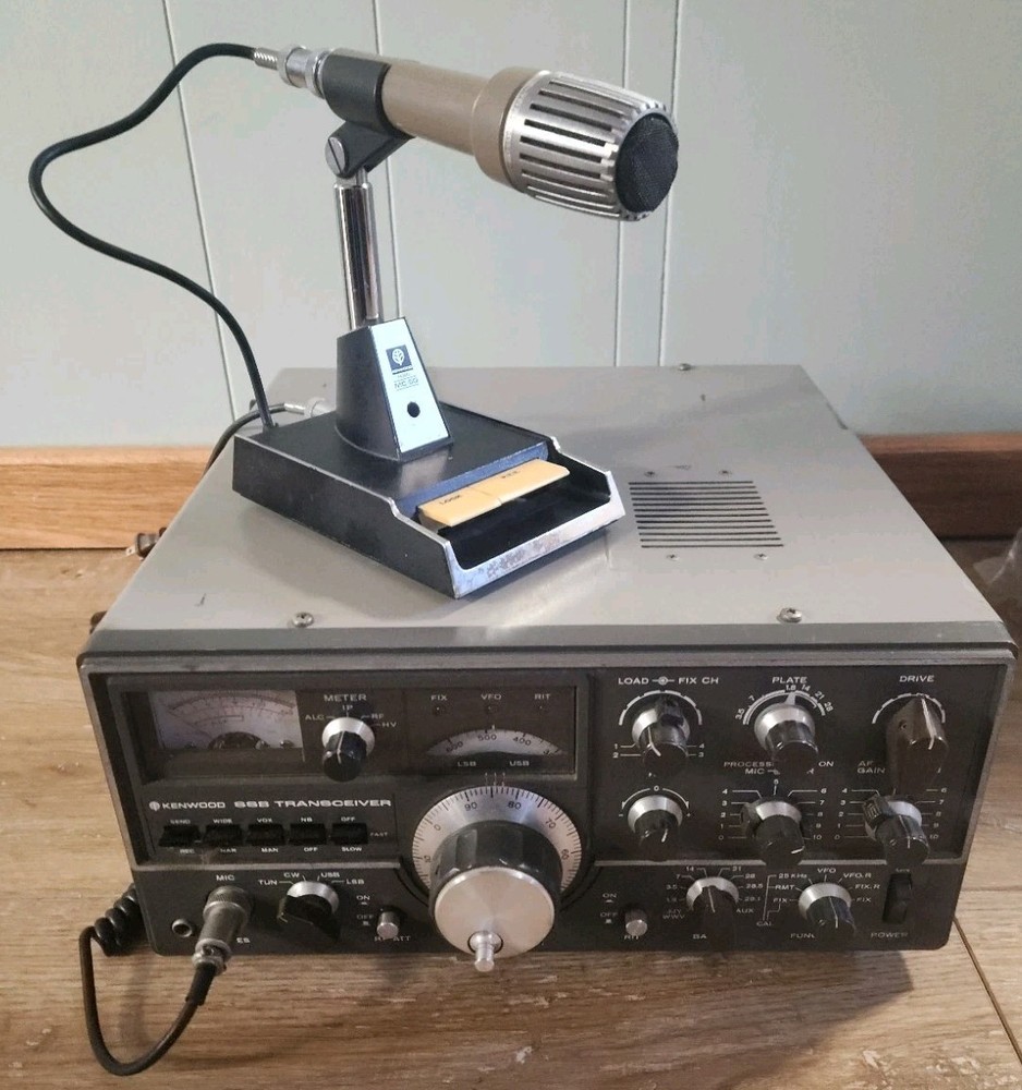 Kenwood TS-520SE HF SSB Transceiver Ham Radio Base + Kenwood MC-50 MIC Tested ✔️