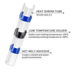 400Pcs Waterproof Solder Stick Seal Sleeve Heat Shrink Butt Wire Connectors Kit