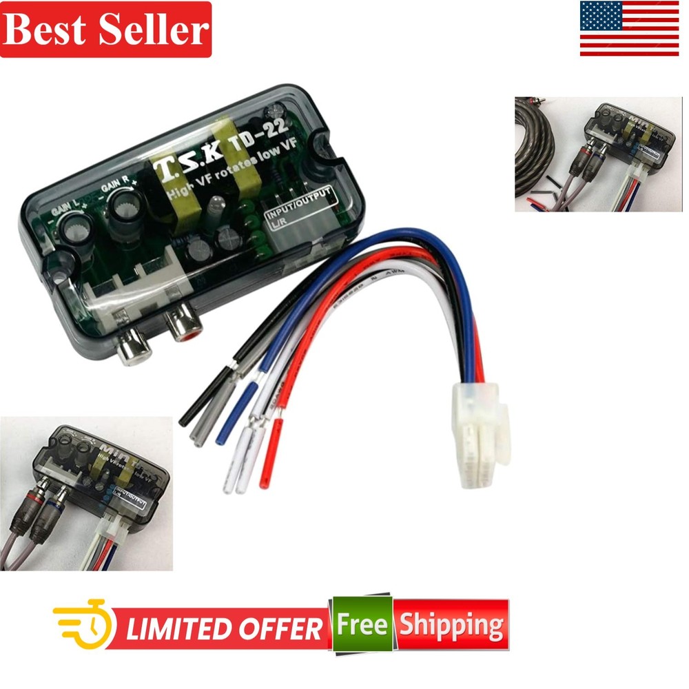 Car Stereo Speaker Level Converter RCA Adapter For Amplifier Up To 80 Watts