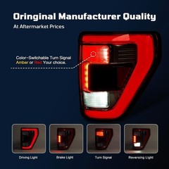 LED Tail Lights Compatible with Ford F150 2021 2022 2023 Raptor with Blind Spot