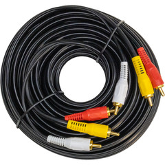 BOX of 28 – 40ft Triple RCA Audio RG59 Shielded Video Cables , TV DVD VCR Cord
