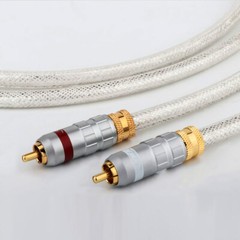 QED 6N OCC Silver Plated HiFi RCA Cable AMP Audio Signature Interconnect Cord