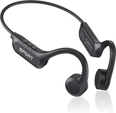 Lightweight Bone Conduction Headphones with Mic – 10 Hours Playtime & Waterproof