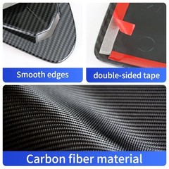 Chrome Carbon Fiber Style Car Rear Side Louvers Window Trim Panel for Subaru