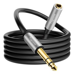 Togconn 1/4 inch Extension Cable 4 Feet, 6.35mm 1/4″ TRS Male 4 Black