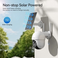 4MP Solar Security Cameras Outdoor Wireless 4-Cam Kit 2-Way Audio Night Vision
