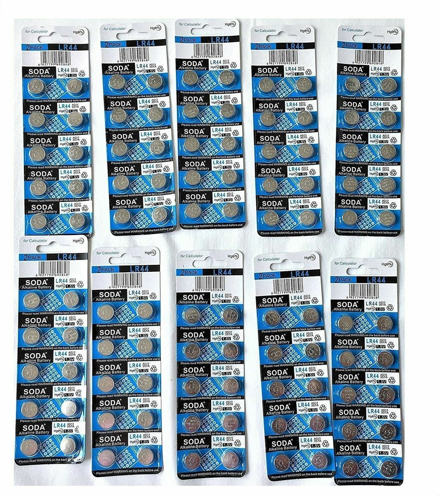 100 pieces LR44 AG13 357A 157 303 A76 L1154 1.55V Alkaline Battery SODA