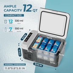 12V Car Refrigerator Freezer Portable Compressor Cooler APP Control for Camping