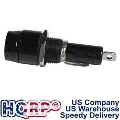 HQRP Screw Cap Panel Mount Fuse Holder for 6x30mm 30A 250V AC, R3-14A2 BK/HKP-R