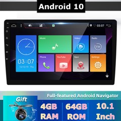 10 Inch Android 10.0 2 DIN Car Radio Stereo GPS Head Unit 4G+64G RDS Octa Core