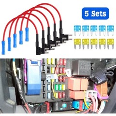 15Pcs Fuse TAP ADAPTER KIT 12V 20 Amp Car Add-a-circuit Mini ATM APM Blade Fuse