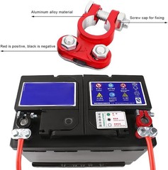 Universal 2 Car Battery Terminal Connector Top Post Positive Negative Heavy Duty