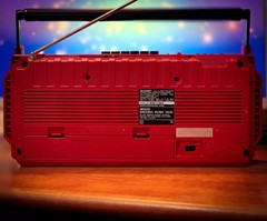 SHARP WQ-T231 RED 🌈RaRe🌈 Vintage Cassette Boombox
