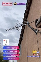 Super Strong Yagi Outdoor TV Antenna 200 Mile Reception Attic Roof