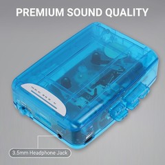 Portable Cassette Player Transparent Retro For Music Lovers ABS Easy To Use