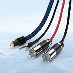 HiFi OCC Phono Tonarm Cable Straight 5 Pin DIN to XLR Plug Turntable Analog Wire