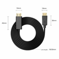10 x Displayport DP to HDMI HDTV Adapter Cable Gold Plated 6ft 1.8m PC Laptop