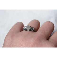 Alternative Engagement Ring Raw rustic Boho Promise Ring dainty unique s…