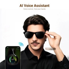 2-in-1 Photochromic Bluetooth Smart Glasses Sunglasses 6.0 Speaker Calls & Music