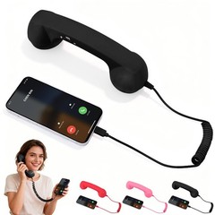 Retro Telephone Handset Mobile Phone Telephone Handset for Smartphones, Tablets