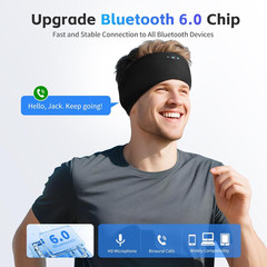 Sleep Headphones Bluetooth 6.0 Headband, 3-IN-1 Sleeping Headband Headphones for