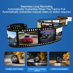 4K Dual Lens Car DVR Camera Dash Cam Front+Rear+Inside Video Recorder G-Sensor