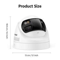 ANNKE 4K Dual Lens 180° View AI Color Night PoE Security IP Camera Two-Way Audio