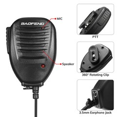 Baofeng Waterproof Shoulder Speaker Mic for UV-9G GT-3WP BF-9700 UV-9R UV-82WP