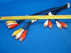 UNIVERSAL 20-PIN AUX AUDIO VIDEO INPUT OUTPUT RCA PLUG AV cut to fit