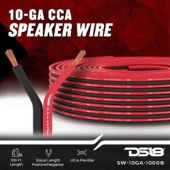 DS18 SW-10GA-100RB 10-GA Ultra Flex CCA Speaker Wire 100 Ft