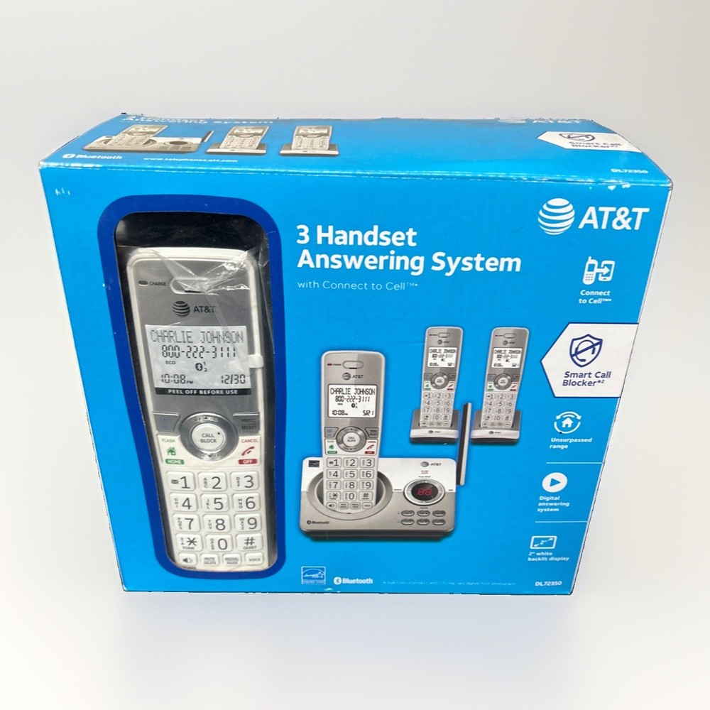 AT&T 3-Handset Answering System with Connect to Cell DL72350
