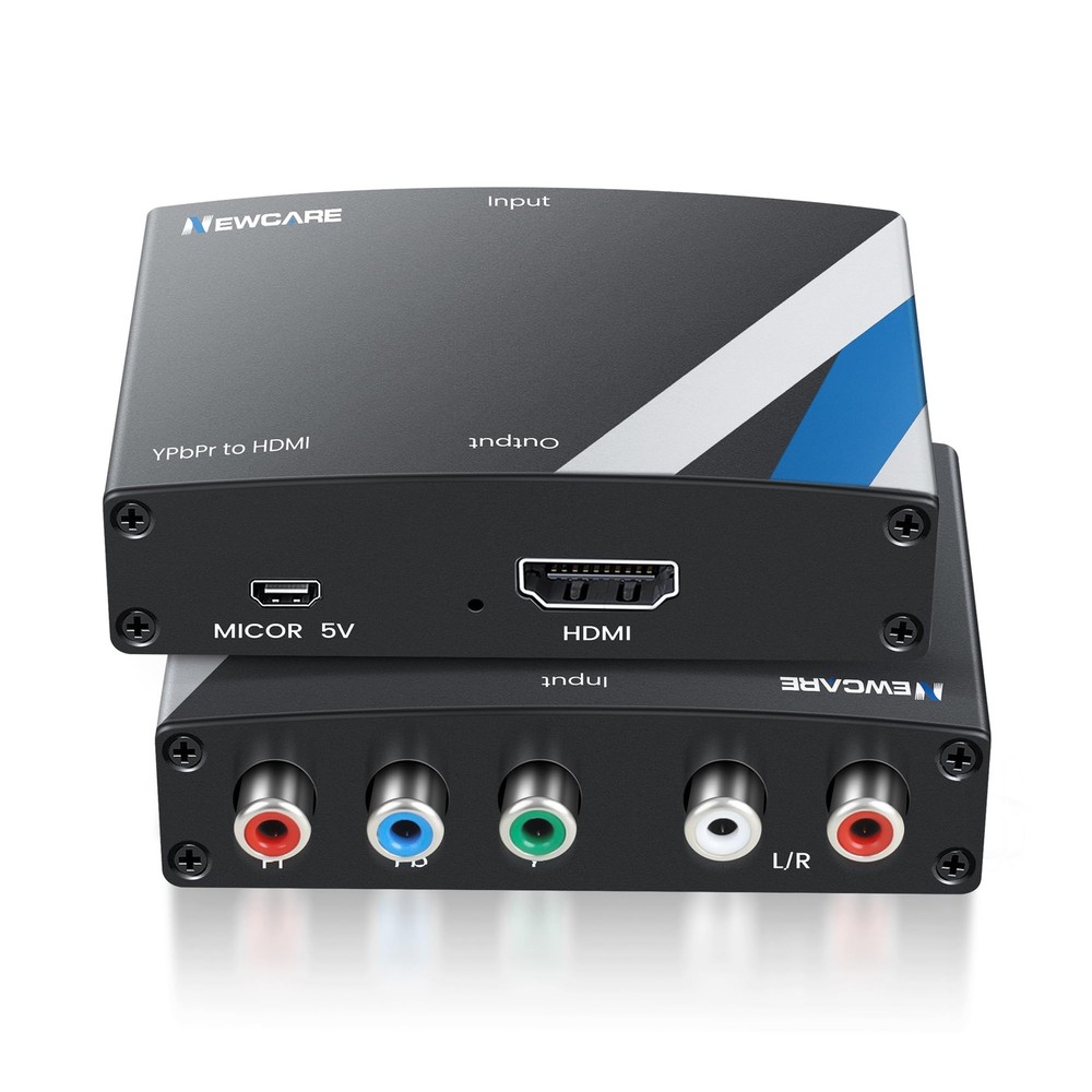 NEWCARE Component to HDMI Converter, Aluminum Alloy YPbPr +