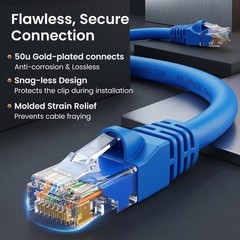 Gearit Cat 6 Ethernet Patch Cable 6 Ft Blue 24-Pack Cat6 Ethernet Patch Cables