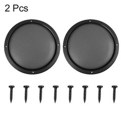 2pcs 8″ Black Car Speaker Cover Steel Mesh Sub Woofer Subwoofer Grill