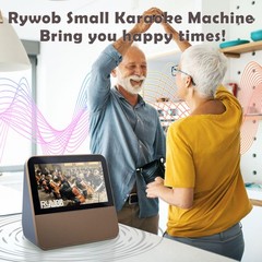Rywob 7″ Small TV with 1080P Touch Screen,Bluetooth Karaoke Machine