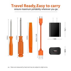 Fast Wall Charger Charging Cable Cord & Replacement Ring Doorbell Screwdriver…