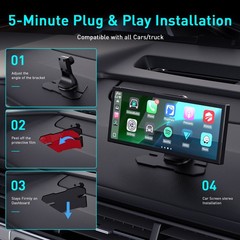 11.26″ Car Stereo Wireless Apple CarPlay Android Auto FM Touch Screen Radio DVR