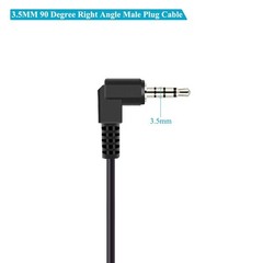 Compact 3.5mm Audio Repair Cable: Right Angle Male to Bare Wire – 10 inches