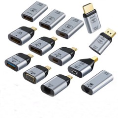 USB-C Type C Plug to Mini DP DisplayPort HDMI VGA RJ45 Video Adapter Converter