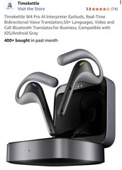 Timekettle W4 Pro AI Interpreter Wireless Bluetooth Ear-hook Earbuds Gray